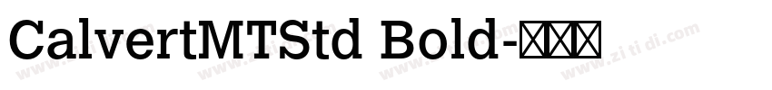 CalvertMTStd Bold字体转换